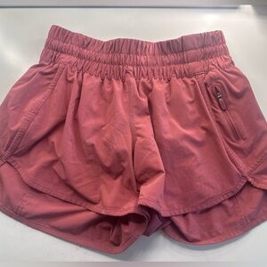 Lululemon Track That High Rise 3" shorts.